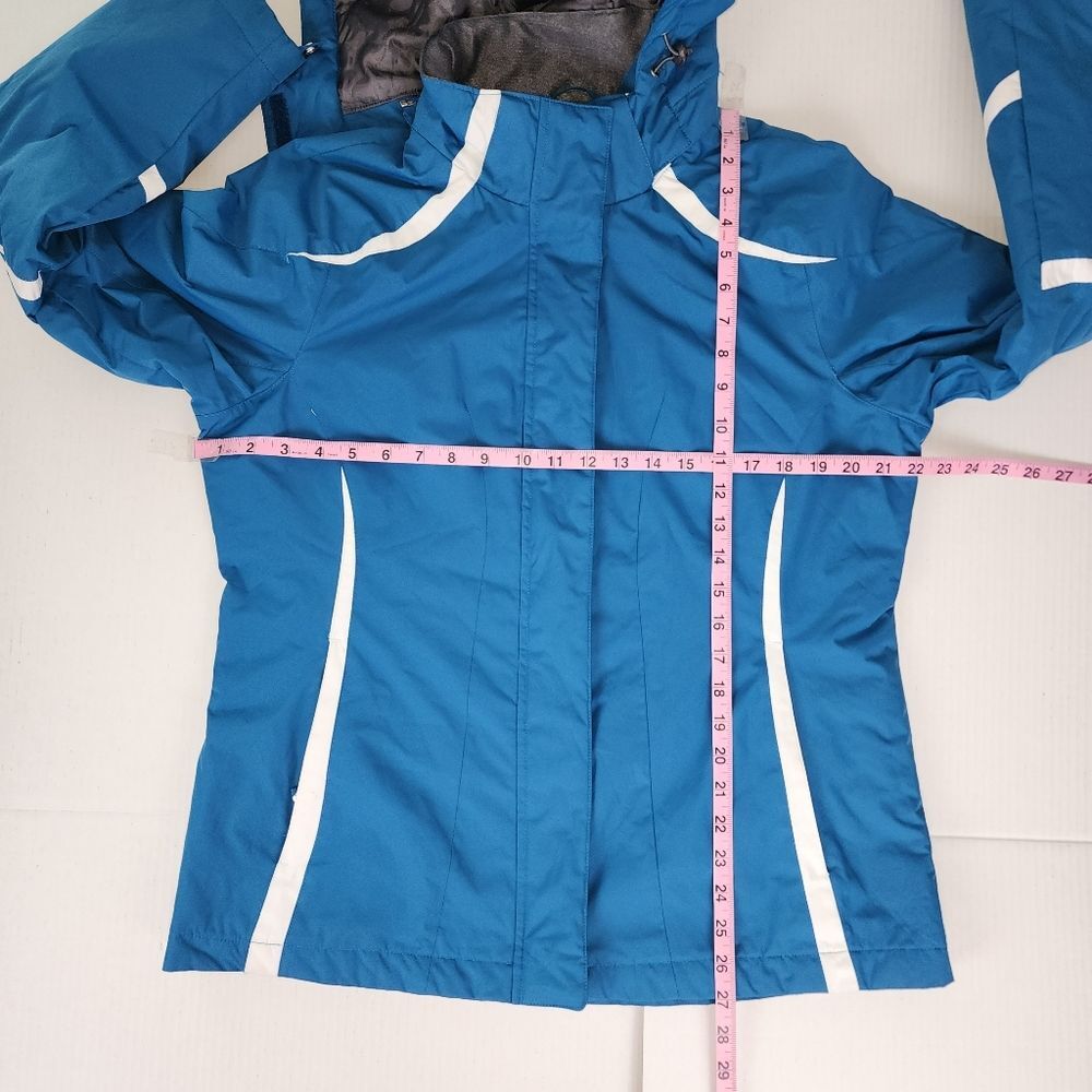 Aspen 3-in-1 Parka Jacket Women's Large Turquoise Blue Gorpcore Hooded Windbreak - Picture 8 of 16